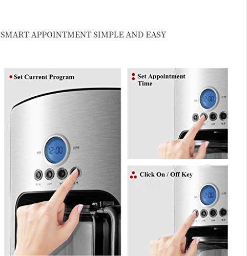 BJYG Kaffeemaschine, Filter, Kaffeemaschine, 1,2 l, mit Timer für 24 Stunden mit LCD-Display, Filterkaffeemaschine… – Bild 7