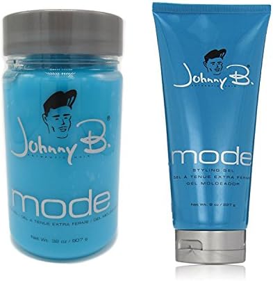 Bundle -2 Items : Johnny B Hair Gel, 8 Oz & Johnny B Mode Styling Gel Medium Hold, 32 Oz