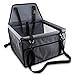 Pet Car Booster Seat For Dog Cat Portable And Breathable Bag With Seat Belt Dog Carrier Safety Stable For Travel Look Out,With Clip On Leash And Storage Pockage (Grey)