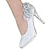 getmorebeauty Women's Rose Flower Crystal Glitter Wedding Shoes