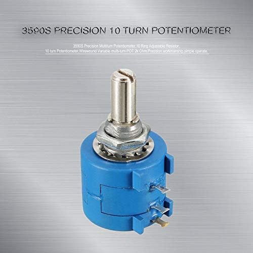 3590S Precision Multiturn Potentiometer 10 Ring Adjustable Resistor Wirewound Blue