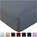 Mellanni Queen Fitted Sheet - Iconic Collection Bedding Sheets with up to 16 inch Deep Pocket - Soft & Cooling - Fade & Stain Resistant - 1 PC (Queen, Gray)