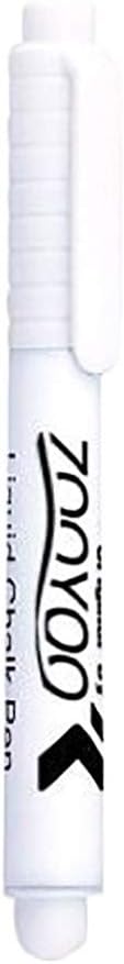 Migugu Fine Tip White Chalk Markers - Chalk Pens - Use on Chalkboard, Windows, Blackboard, Signs, Glass, Bistro - Water based wet wipe erasable pen - Reversible bullet & chisel Tip
