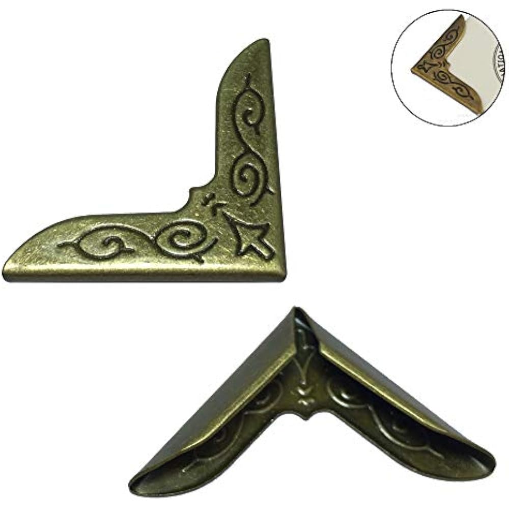 40pcs Metal Antique Decorative Corner Protectors Guards
