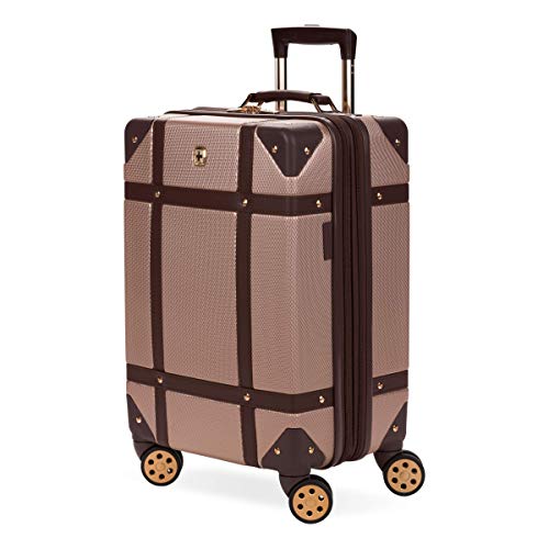 SwissGear 7739 Hardside Luggage Trunk with Spinner Wheels, Blush, Carry