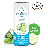 Positive H2O Sparkling Crisp Cucumber (24 Count, 12 Fl Oz Each)