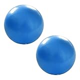 Exercise Pilates Ball -(2 Pcs) Stability Ball for Yoga, Barre, Training and Physical Therapy- Improves Balance, Core Strength, Back Pain & Posture- Comes with Inflatable Straw