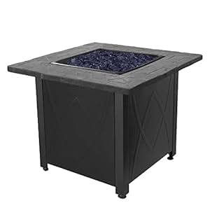 Amazon.com : Blue Rhino Outdoor Propane Gas Fire Pit (Blue ...