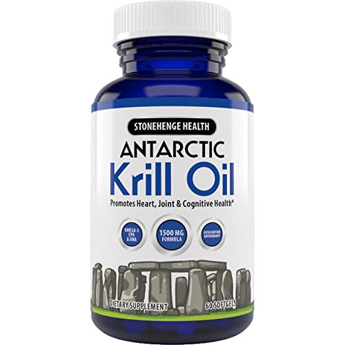 Stonehenge Health Antarctic Krill Oil - Manufactured in USA - Supports Heart, Joint & Brain Health - Maximum Strength Omega-3 EPA - Lemon-Scented - Easy to Swallow - 60 Softgels 30 Day Supply (1) Stonehenge Health Antarctic Krill Oil - Manufactured in USA - Supports Heart, Joint & Brain Health - Maximum Strength Omega-3 EPA - Lemon-Scented - Easy to Swallow - 60 Softgels 30 Day Supply (1)