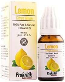100% Pure & Natural Cold Pressed, Lemon Essential oil for Mind, Body & Soul, 15 ml