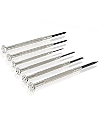 Juego de destornilladores de 6 piezas, juego de herramientas de reparación de precisión con 6 destornilladores de diferentes tamaños y destornilladores de Philips, ideal para gafas, relojes, joyeros, dispositivos electrónicos, controladores de juegos, pro