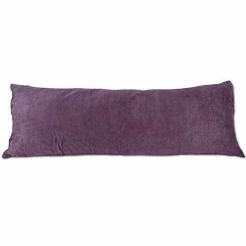 BeautyBedding Purple Microsuede Body Pillow Cover With Double Sided Zippers 20"x54