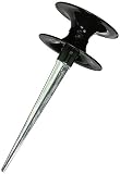 Rocky Mountain Goods Hose Guide Spike - Keeps Garden Hose Out of Flower beds - Zinc Coated Rust Free Long Metal Spike - Sturdy Heavy Duty Design - Color Blends with Yard