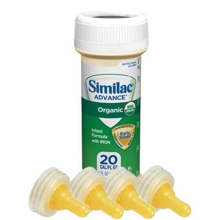 Similac Organic Ready to Feed 2oz / Case of 48 with 6 Nipples