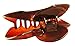 Parcelona French Ovale Medium 3.5 Inch Tortoise Shell Brown Celluloid Covered Spring Hair Claw Clip Clamp for Women