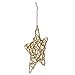 Juvale 24-Pack Lightweight Star Ornaments - 6-Inch Gold Plastic Hanging Stars - Sparkly Holiday Tree Decor for Wreaths & Garlands