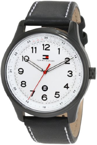 Tommy Hilfiger Men's 1710309 Classic Black IP Case and Blk leather strap Watch Tommy Hilfiger Men's 1710309 Classic Black IP Case and Blk leather strap Watch