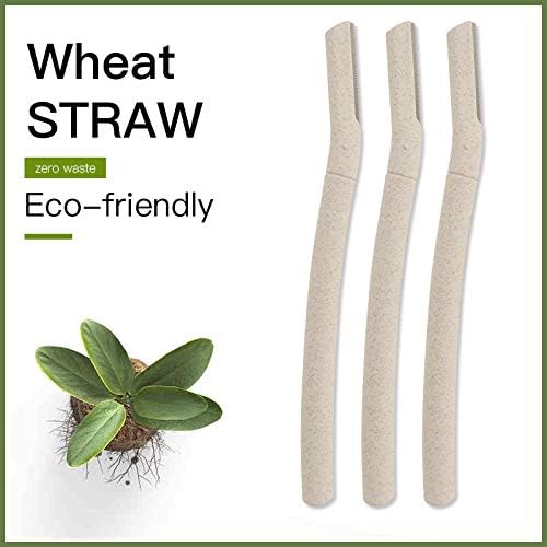 Eco Friendly Biodegradable Eyebrow Razor Trimmer Dermaplaning Blade Shaper Facial Hair Remover Peach Fuzz Women Men 3 pieces - Image 3