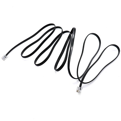 image for RTNOW 2Pcs RJ12 6P6C Telephone Cable Data Cable Telephone Cords Straig