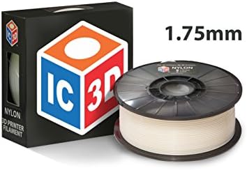 IC3D Natural 1.75mm Nylon 3D Printer Filament - 2lb Spool - Dimensional Accuracy +/- 0.05mm - Professional Grade 3D Printing Filament - MADE IN USA