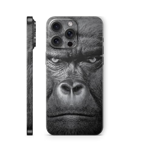 MightySkins Skin Compatible with Apple iPhone 15 Pro Max Full Wrap - Mono Goril…