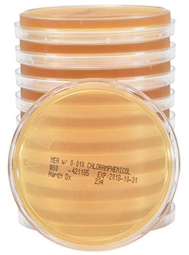 Malt Extract Agar with 0.01 Percent Chloramphenicol, for The Cultivation of Fungi, Inhibits Bacteria, Deep Fill, 15x100mm Plate, Order by The Package of 10, by Hardy Diagnostics - Thumbnail 2