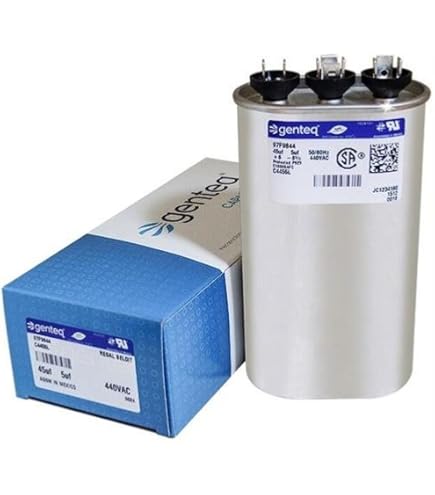GE Genteq Oval Capacitor 45 5 uf MFD 440 Volt Z97F9741