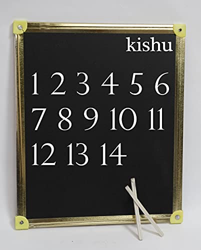 Kishu® chalk Slate Black Slate Double Sided for Kids Use + Free 1 Packet of Slate (Seema Small)