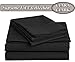 Clara Clark ® Supreme 1500 Collection 4pc Bed Sheet Set - Queen Size, Black