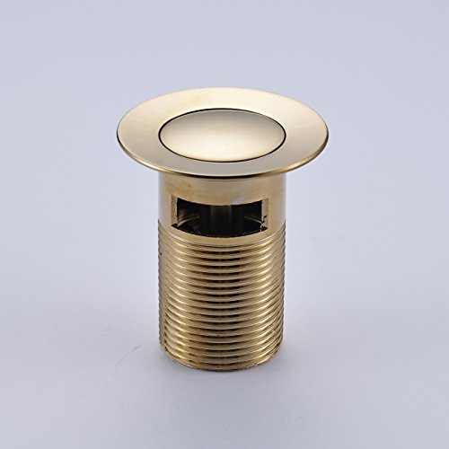 Rozin Gold Finish Bathroom Sink Drain with Overflow
