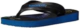 Havaianas Kids Max Heroes Sandal Flip Flops (Toddler/Little Kid), Black/Blue Stars, 25-26 BR(10 M US Toddler)