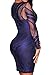 ZKESS Women's Sleeveless/Long Sleeve Lace Party Bodycon Dress (Medium, Royal Blue)