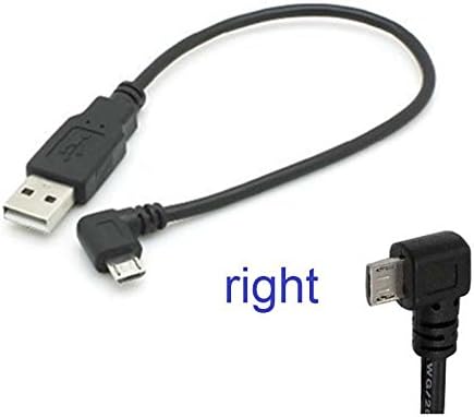 90 Degree 4X Angle SYNC&Charger Cable USB2.0 A Male to Right Micro 5Pin for HTC Samsung LG Sony Google Short Angle 90° 2A Micro USB Quick Charger Charging Sync Data Cable (Right)