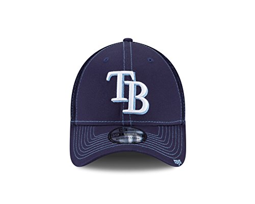 MLB Tampa Bay Rays Neo Fitted Baseball Cap, Light Navy, Small/Medium
