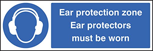 Caledonia Signs 85013M Sign, Ear Protection Zone Ear Protectors Must Be Worn