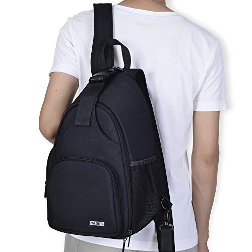 CADeN Camera Bag Sling Backpack, Camera Case Bag with USB Charging Port Compatible for DSLR/SLR