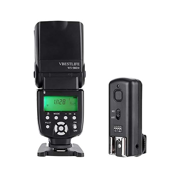 Mugast WS-560IV Speedlite-Blitz, 2,4-G-Wireless-Kamera Speedlite mit drehbarem LCD-Bildschirm für Canon für Nikon