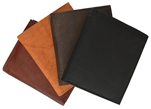 100% Leather Bi-fold Credit Card Holder Tan #2502CF