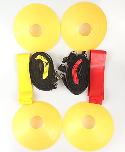 Flag Football Set: 10 Flag Football Belts 20 Flags 4 Cones Carry Bag
