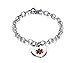 BBX JEWELRY Women's Stianless Steel Medical Alert ID Bracelets with Link Chain Heart Charms Bracelets-Free Engraving,7.5 inch