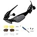 Wireless Bluetooth Headphones Stereo 4.1 Music Anti-ray Bluetooth Sunglasses for Men Support Both Headset and Hands-free for All Kinds of Cell Phone (black-gray)