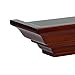 Burnes of Boston Traditional Walnut 3 Piece Floating Ledge Shelf Set, Includes Built In Level For Simple Installation
