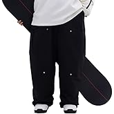 SNOWVERB Womens Mens Super Baggy 15K Waterproof Snowboard Ski Pants Workwear Loose Fit Snow Pants for Winter Sports