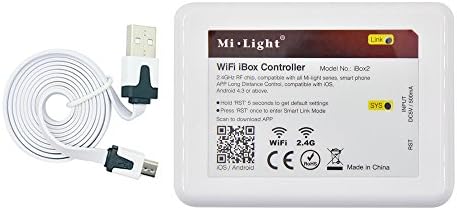 Langboss Wireless 2.4G RF Wifi LED controller for All Milight Smart LED Light Series, Smartphone App Long distance Control, Compatible with ISO, Android 4.3 or Above