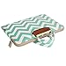 Mosiso Chevron Style Canvas Fabric Laptop Briefcase Handbag Carrying Case Cover for 11-11.6 Inch MacBook Air, Ultrabook Netbook Tablet, Hot Blue