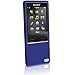 iGadgitz U3296 Silicone Skin Case Cover + Screen Protector Compatible with Sony Walkman NWZ-A15, A17, A25, A27 8GB 16GB 32GB & 64GB - Blue