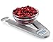 Gourmia GKS9165 Stainless Steel Folding Scale Compact Electronic Kitchen Scale With Hanger Hook & Tare Function - Battery Included