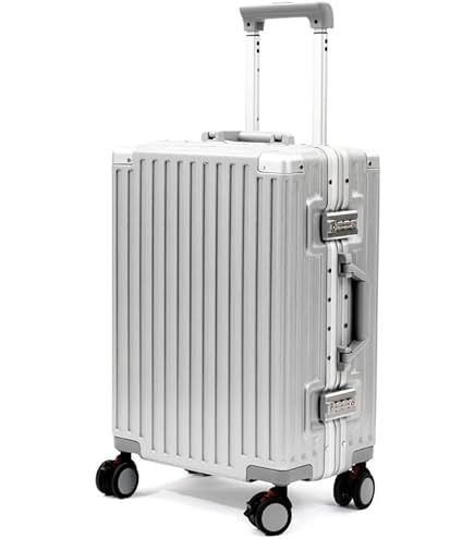 ダブルSR Amazon.com | HTBNFYY Metal Suitcase Aluminium Silver Suitcase
