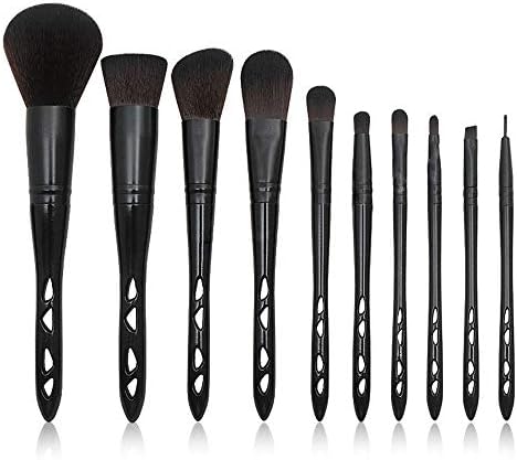 SRY-Makeup Makeup Brushes Set Porous Makeup Brush Set Black Diamond Shaped Hole Eye Brush Durable (10 PCS)