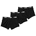 Emporio Armani Men's 3-Pack Cotton Trunk, Black, X-Large